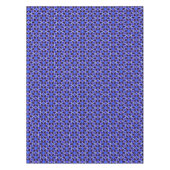 Blauwe en zwarte Star-Tegel Tafelkleed (Voorkant)