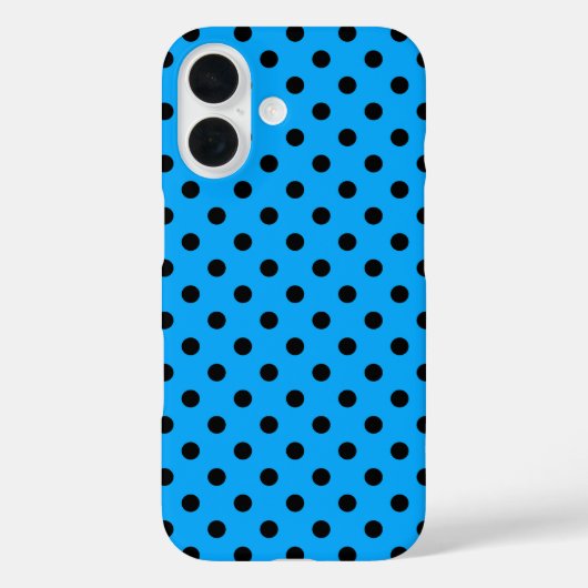 Blauwe en zwarte stippen Case-Mate iPhone case (Achterkant)