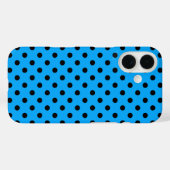 Blauwe en zwarte stippen Case-Mate iPhone case (Achterkant (horizontaal))