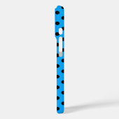 Blauwe en zwarte stippen Case-Mate iPhone case (Achterkant / Links)