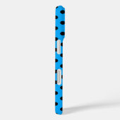Blauwe en zwarte stippen Case-Mate iPhone case (Achterkant / Rechts)