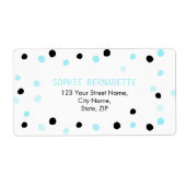 Blauwe en zwarte Stippen Etiket (Voorkant)