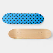 Blauwe en zwarte stippen persoonlijk skateboard (Horizontaal)