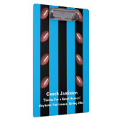 Blauwe en zwarte streep, Football coach, naam Klembord (Rechts)
