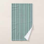 blauwe en zwarte strepen bad handdoek (Handdoek)