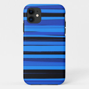 Blauwe en zwarte strepen grafische kunst Case-Mate iPhone case