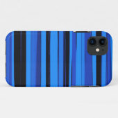 Blauwe en zwarte strepen grafische kunst Case-Mate iPhone case (Achterkant (horizontaal))