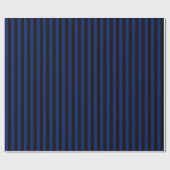 Blauwe en zwarte strepen van snoep cadeaupapier (Vlak)