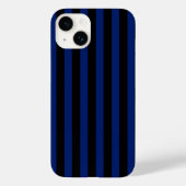Blauwe en zwarte strepen van snoep Case-Mate iPhone case (Achterkant)