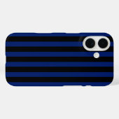 Blauwe en zwarte strepen van snoep Case-Mate iPhone case (Achterkant (horizontaal))