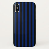 Blauwe en zwarte strepen van snoep Case-Mate iPhone case (Achterkant)