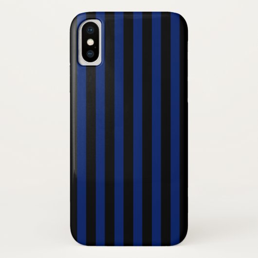 Blauwe en zwarte strepen van snoep Case-Mate iPhone case (Achterkant)