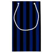 Blauwe en zwarte strepen van snoep klein cadeauzakje (Achterkant)