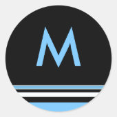 Blauwe en zwarte stripper Sticker (Voorkant)