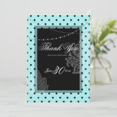 Blauwe en zwarte uitnodiging (Staand voorkant)