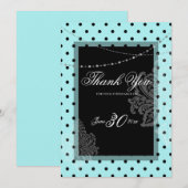 Blauwe en zwarte uitnodiging (Voorkant / Achterkant)