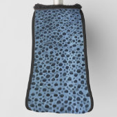 Blauwe en zwarte vis print golfheadcover (Draai 90)