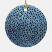 Blauwe en zwarte vis print keramisch ornament (Voorkant)