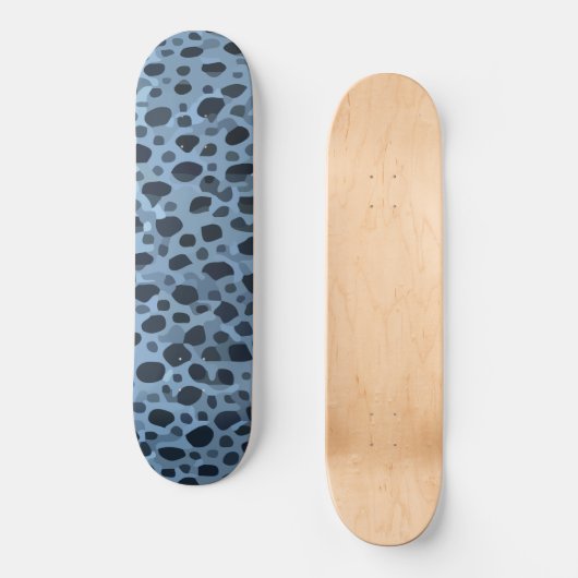Blauwe en zwarte vis print persoonlijk skateboard (Voorkant)
