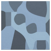 Blauwe en zwarte vis print stof (Close Up)