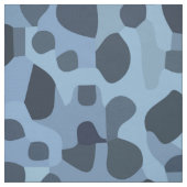 Blauwe en zwarte vis print stof (Swatch)