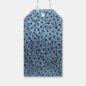 Blauwe en Zwarte Visprint  Cadeaulabel (Voorkant)