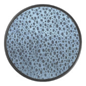 Blauwe en Zwarte Visprint Hockey Puck (Voorkant)