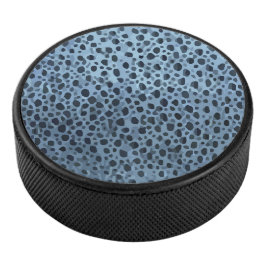 Blauwe en Zwarte Visprint Hockey Puck