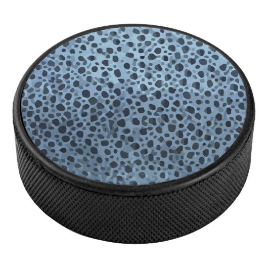 Blauwe en Zwarte Visprint Hockey Puck (3/4)