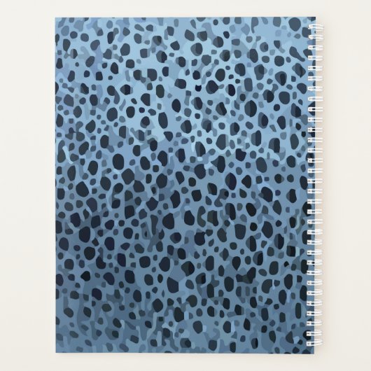 Blauwe en Zwarte Visprint Planner (Achterkant)