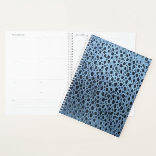 Blauwe en Zwarte Visprint Planner (Display)