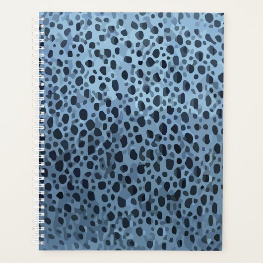 Blauwe en Zwarte Visprint Planner (Voorkant)