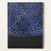 Blauwe en zwarte vlekken patroon gepersonaliseerd planner (Achterkant)