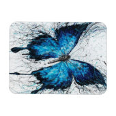 Blauwe en zwarte vlinder magneet (Horizontaal)