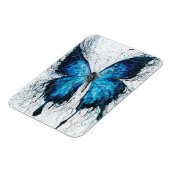 Blauwe en zwarte vlinder magneet (Linkerzijde)
