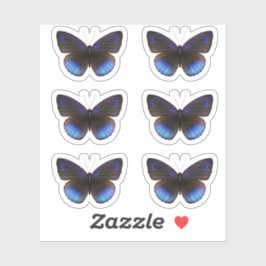Blauwe en Zwarte Vlinder Sticker pack Bruiloft