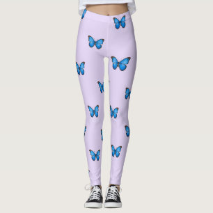 Blauwe en Zwarte Vlinders  Leggings