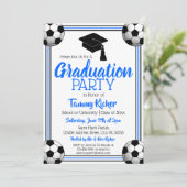 Blauwe en zwarte voetbalwedstrijd kaart (Staand voorkant)