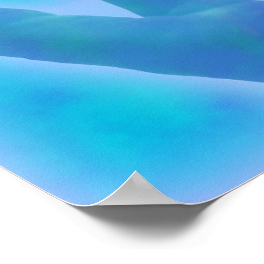 blauwe energie genezende handen door liefde te gen poster (Hoek)