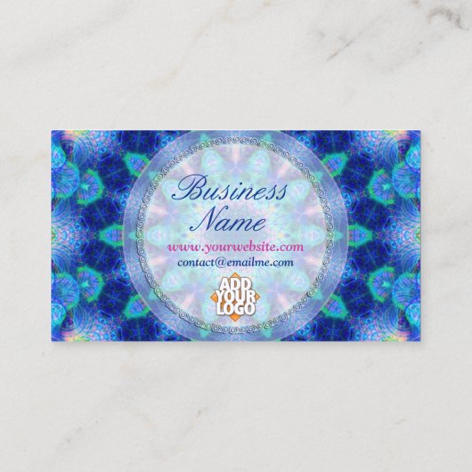 Blauwe energie New age Holistisch Visitekaartje (Achterkant)