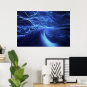 Blauwe Energie Stroom Poster (Thuiskantoor)