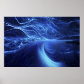 Blauwe Energie Stroom Poster (Voorkant)