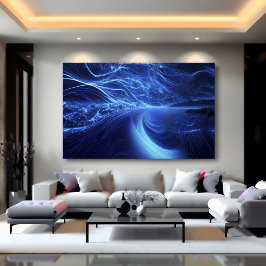 Blauwe Energie Stroom Poster