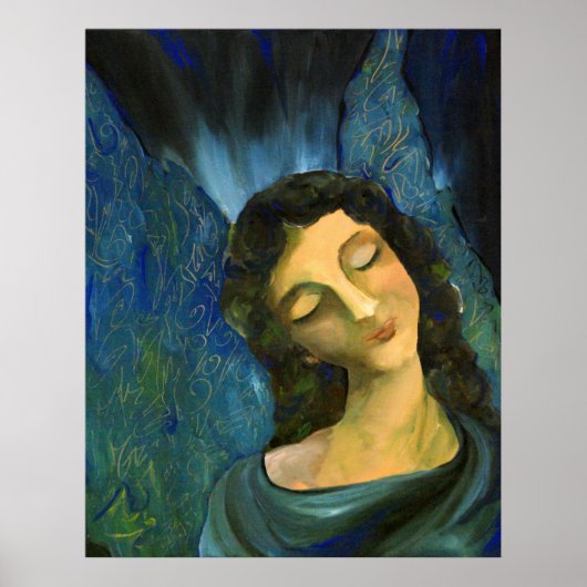 Blauwe engel afdrukken poster (Voorkant)