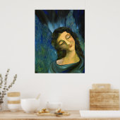 Blauwe engel afdrukken poster (Keuken)