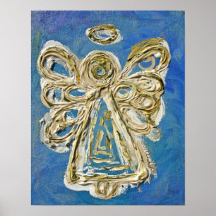 Blauwe engel afdrukken poster