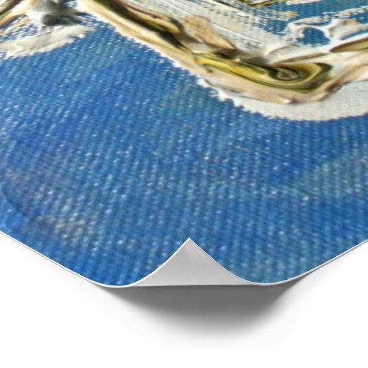 Blauwe engel afdrukken poster (Hoek)