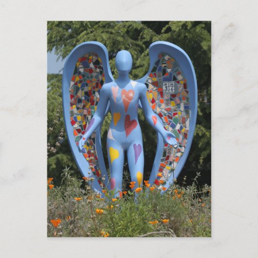 Blauwe engel briefkaart (Voorkant)