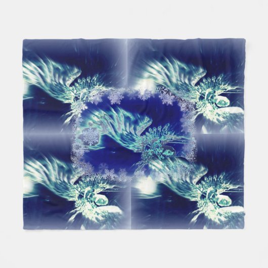 Blauwe engel deken, comfortabele versie II Fleece Deken (Voorkant (Horizontaal))