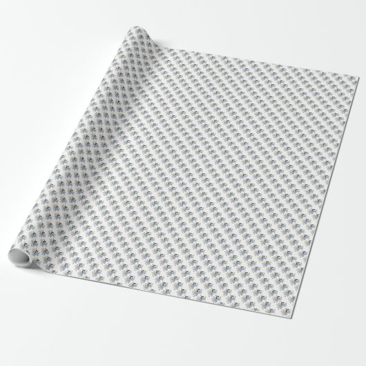 Blauwe Engel/Fee Cadeaupapier (Uitgerold)